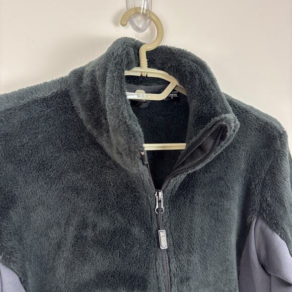 Eastern Mountain Sports Black high pile full zip fleece polartec jacket Small - Picture 2 of 8
